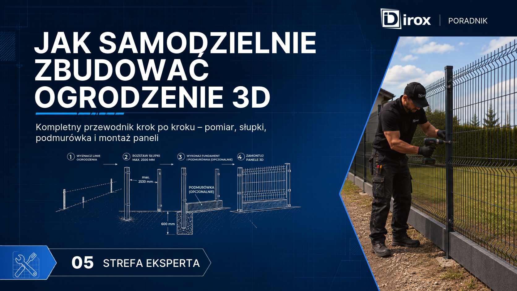 Samodzielny montaż ogrodzenia panelowego 3D na posesji