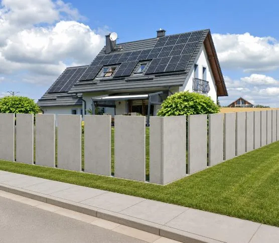 Rytm betonowych elementów z prześwitami